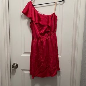 Dark Pink BCBG one shoulder dress